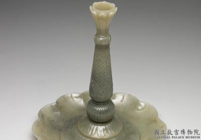 图片[3]-Jade candlestick with floral decoration, Ottoman Empire-China Archive